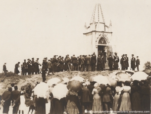 Misa de campaña en la cima del Tibidabo en 1904